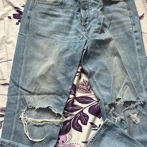 American Eagle Outfitters Light Blue Hi-rise girlfriend Jeans